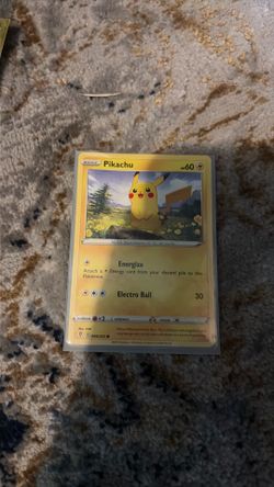 A Pikachu Pokémon card