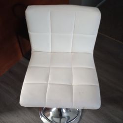 White Leather Swivel Chairs