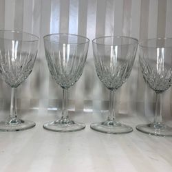 Vintage Stemware X4 Crystal Glasses 