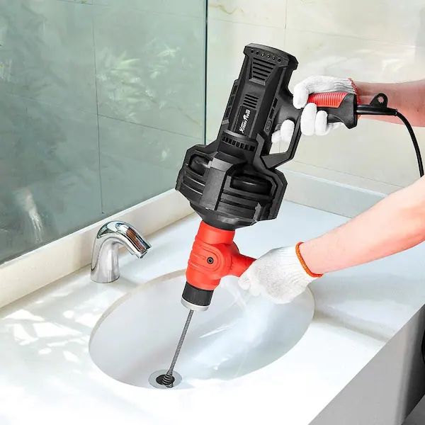 110-Volt 25 ft. Portable Handheld Plumbing Sink Pipe Snake Auger Drainer Dredger Cleaner