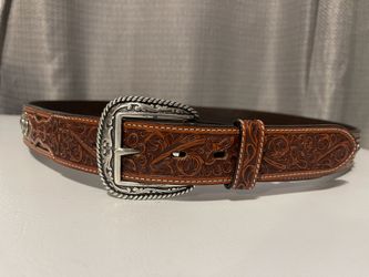 Brand New Ariat Leather Belt Size 46 Western Rhinestone Diamond Ready For Frontier Days And Stampede
