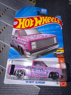 Hot Wheels 83 Silverado Black Widow Pink