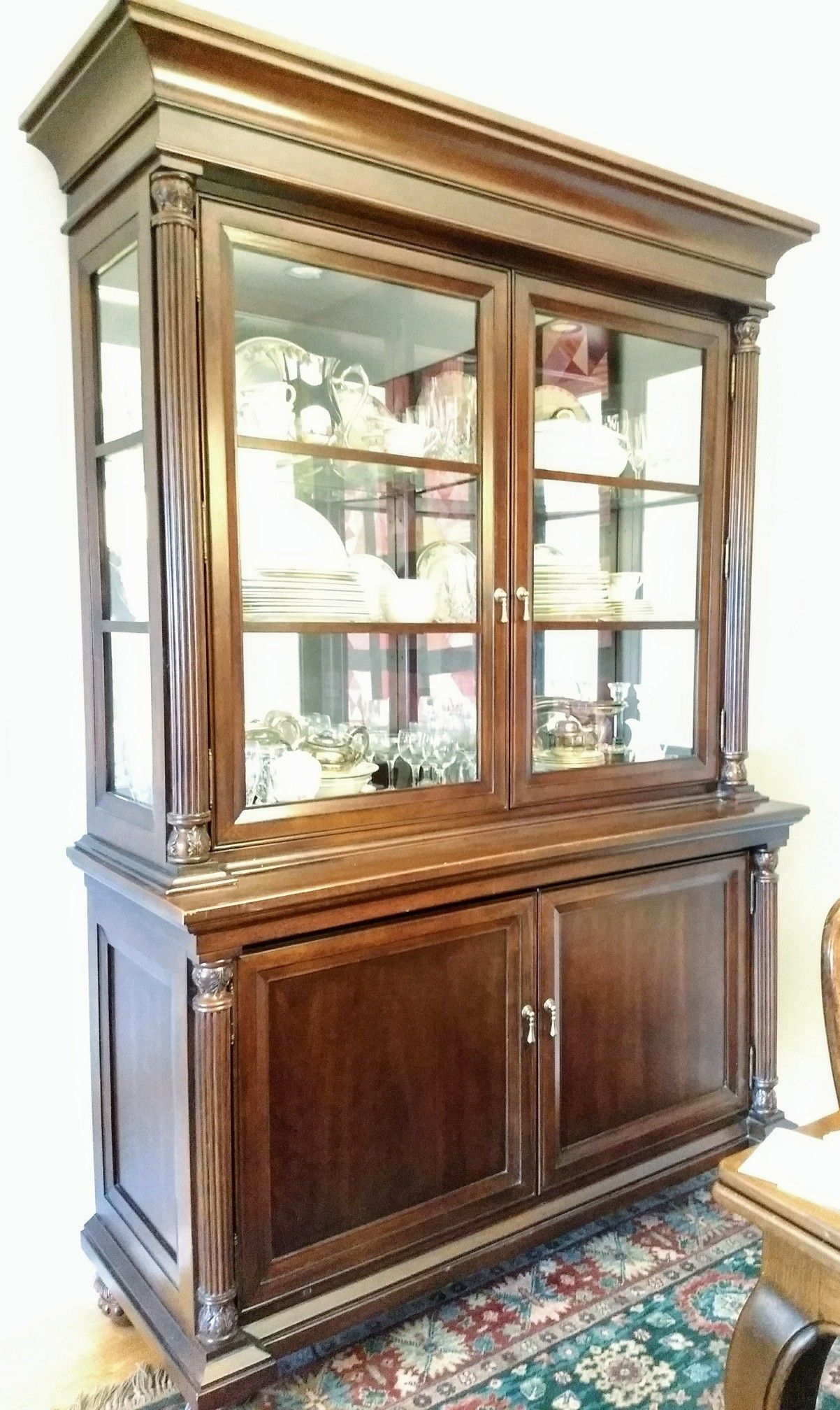 FREE!! China Cabinet by Plunkett Furniture w/ lighting