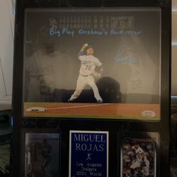 Los Angeles Dodgers Miguel Rojas Autographed 8x10 Picture Big Play Kershaw’s No-Hitter.