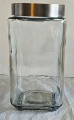 Glass jar new large 9x4.5 inches more available