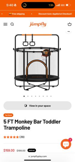 Jumpfly 5FT Trampoline for Kids 60 inch Toddler 