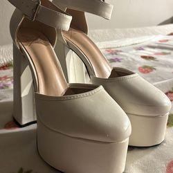 Dolls kill heels white platforms