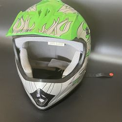 Youth Kids Green Flame Dirt Bike ATV Motocross -Size  XL