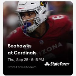 Cardinals Vs Seahawks Thursday Night Football  Lower Level 