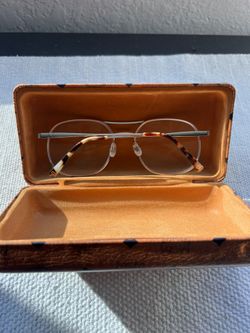 MCM prescription white & gold metal frame