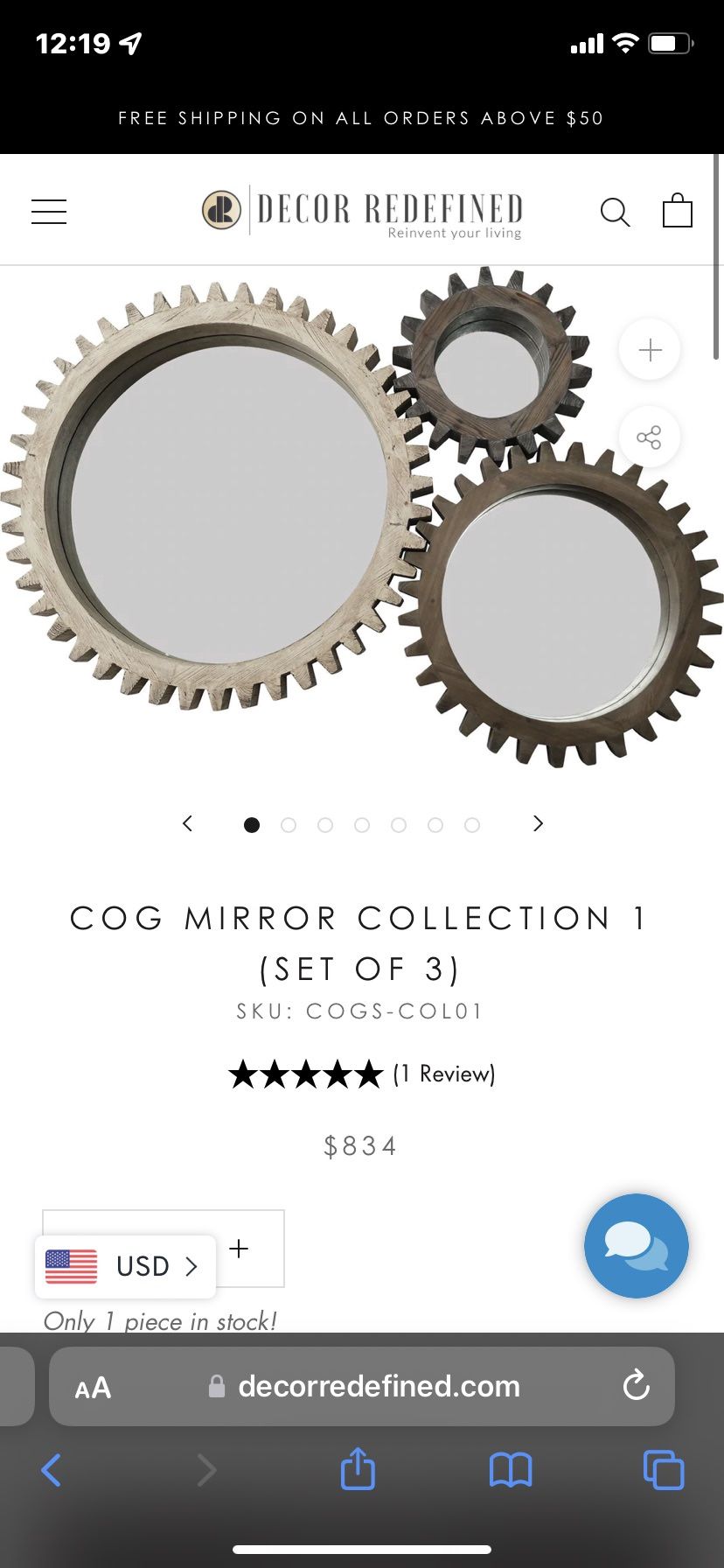 3 Cog Mirrors