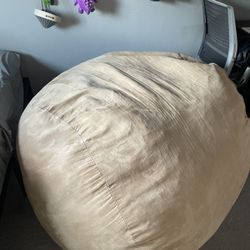 Large Tan Beanbag Chair