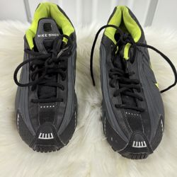 Nike Black and Green Shox