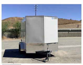 7x12 ST DLX Flat Top V-Nose Enclosed Cargo Trailer - 7,000 LB GVWR - 84" Interior Height - Ramp Door