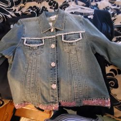 Ladies Jeweled Jean Jacket (New)