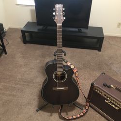 Mitchell Terra Series T433CE-BST Auditorium-Size Cutaway Acoustic-Electric Guitar Edge Burst