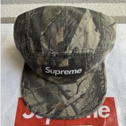 Supreme Washed Chino Twill Camp Cap Realtree Hardwoods Camo SS25 NEW
