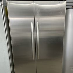 Kitchen Aid 42” Built In Refrigerator In Stainless Steel Used