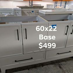 60in Double Bathroom Vanity Base