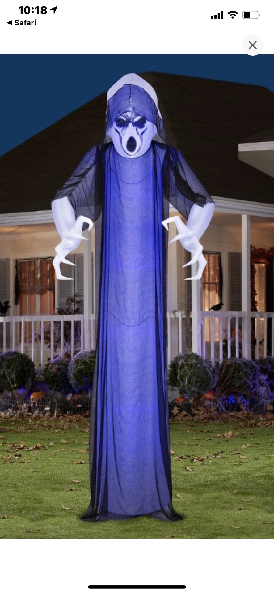 Airblown Lightshow Short Circuit Frightening Ghost Inflatable with Overlay Giant