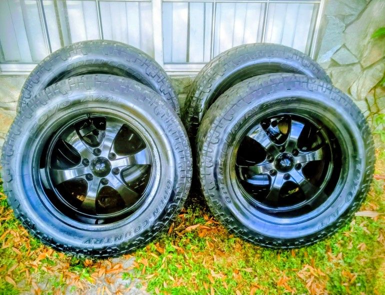 6 Lug 20"X10" Enkei Wheels With LT 295-60R 20 Toyo A/T Open Country X Trem