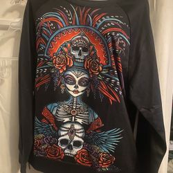 Dia De Los Muertos Sweater Size XL