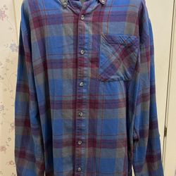 Magellan Classic Fit Flannel Plaid Shirt Size XL