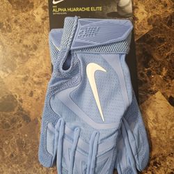 Nike Alpha Huarache Elite Batting Gloves Carolina Blue CV0720-431 Men's Size XL Or 2XL