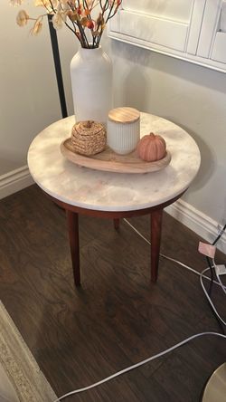Heavy marble end table