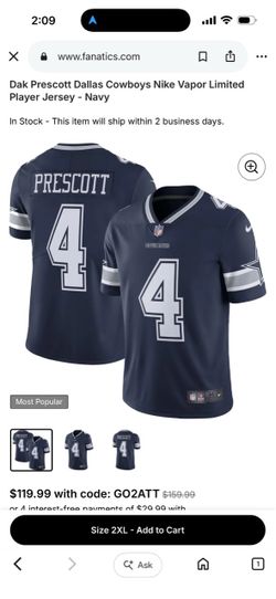 Brand New Cowboys Jersey #4