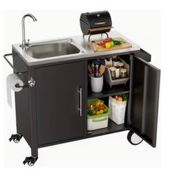 cart with sink
