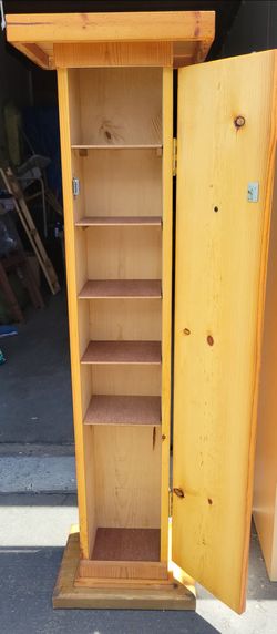 Wood CD/DVD/Media Cabinet w/Door