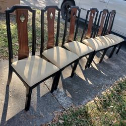 Set of 6 Vintage Chinoiserie Dining Chairs 🥰 Great Bundle Price!