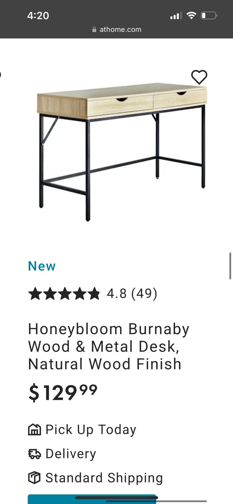 Console Table From AT HOME