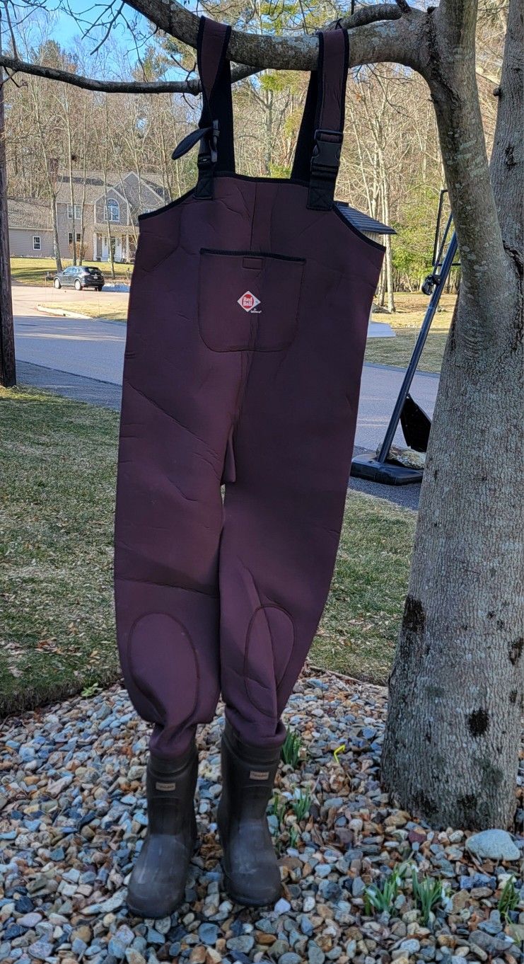 Red Ball La Crosse neoprene waders, size 10