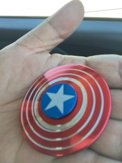 Spinner Captain America shield steel
