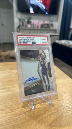 Brandon Ingram 2016 Panini Select Rookie Signatures On Card Autograph 194/299 PSA 10