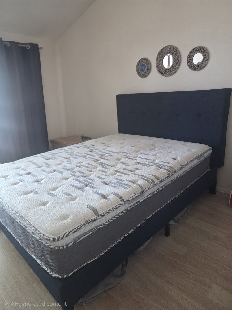 Queen Bed Frame + Mattress -
to be picked up on October 30th or 31th