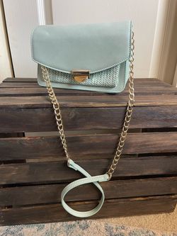 Mint Green Crossbody Bag with Chain Strap