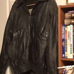 California LA Large Black Leather Jacket Excellent Condition And Quality 
