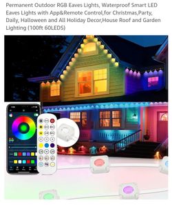 100FT PERMANENT OUTDOOR LED LIGHTS $50