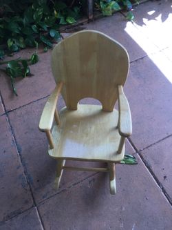 Rocking wooden chair
