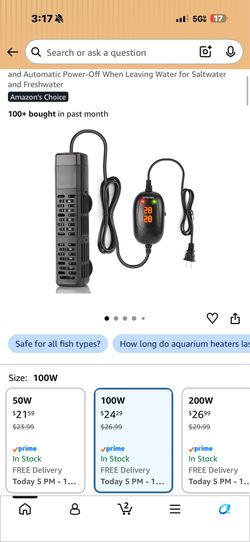 Aquarium fish tank heater