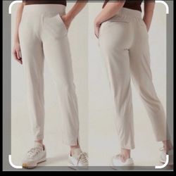 Athleta Brooklyn Ankle Pant Beige size 6