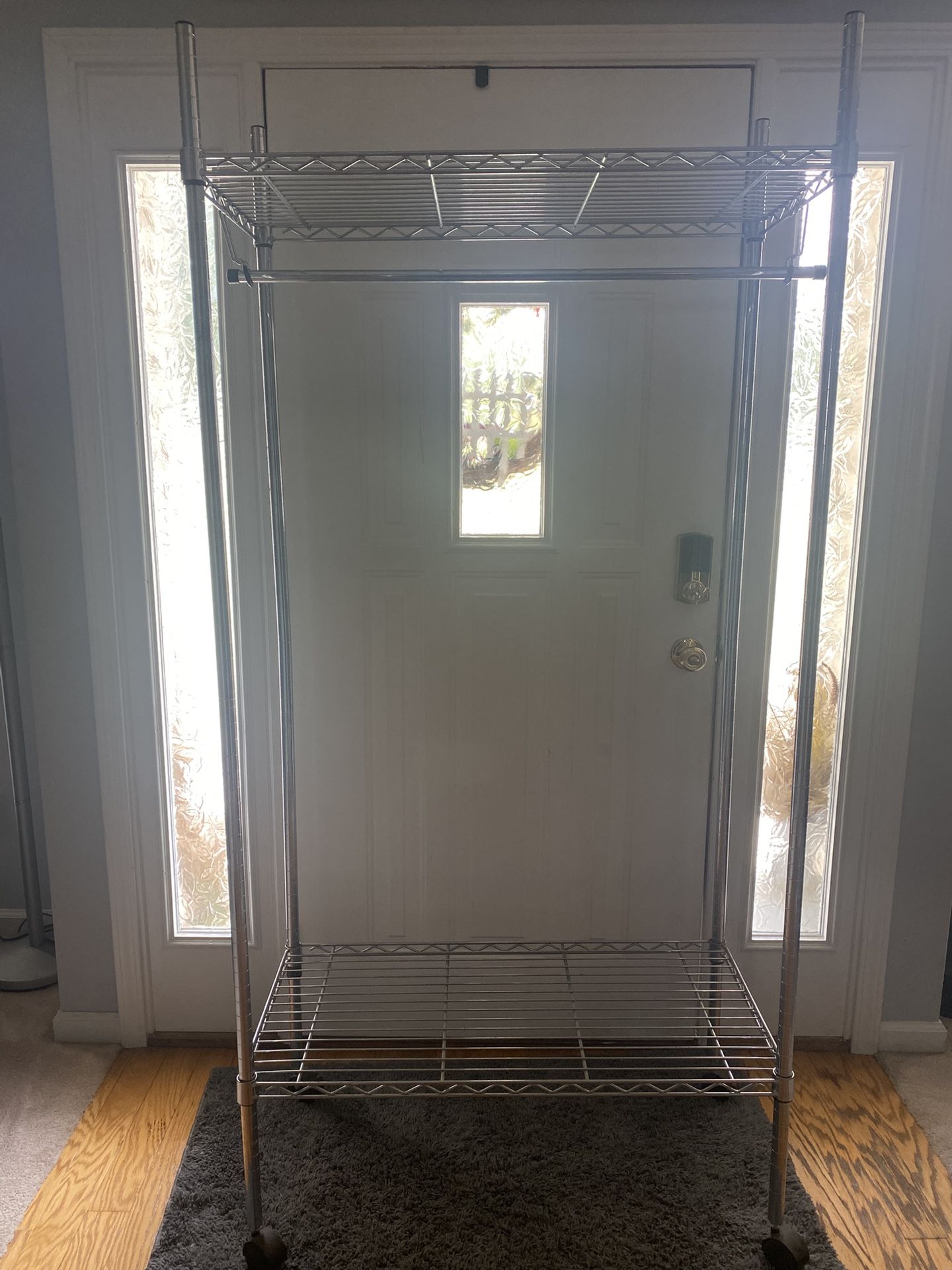 Adjustable Double Hanging Rolling Closet Organizer