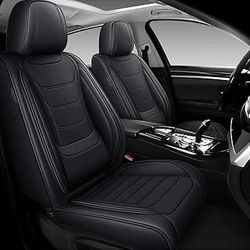 Car Seat Covers for Mazda CX-5 2013-2025, Family Seat Covers, Nappa Leather, Wear-Resistant, Anti-Slip, Waterproof, 5PCS Full Set, Black