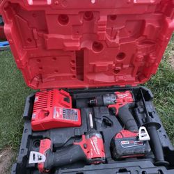 M18 FUEL 18V Lithium-Ion Brushless Cordless Hammer Drill and Impact Driver Combo Kit (2-Tool) with 2 Batteries