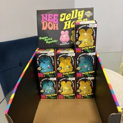 NeeDoh Nee Doh Jelly Hops Yellow and blue Scented Glitter Easter Bunny Squishy Squish