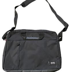 Solo New York Black Laptop Bag, 16” X 12”