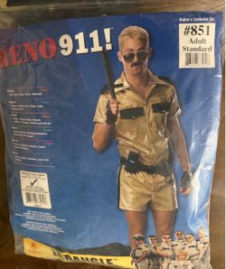 Reno 911 Adult Police Costume Men Halloween Costume